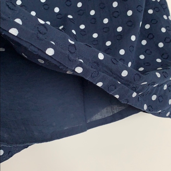 J Crew navy polka dot off shoulder top - Picture 6 of 7